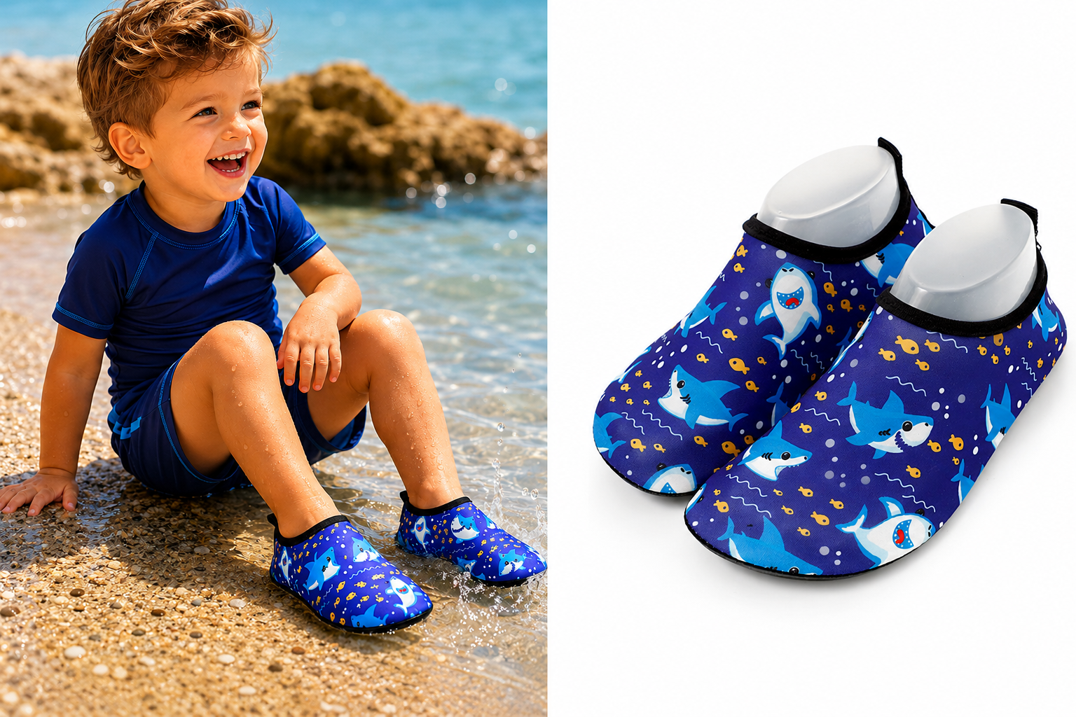 Waterschoenen - Antislip - Haaien - Maat 24-27