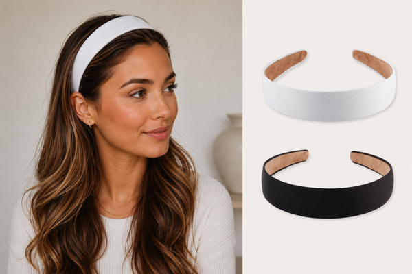 2 Stuks - Dames Haarband Diadeem Zilver/Wit en Zwart