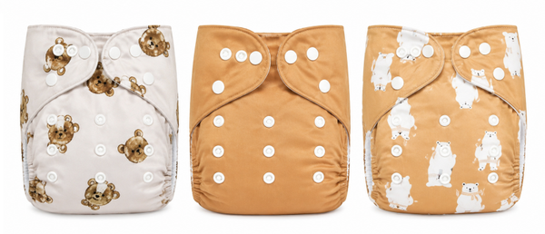3 Stuks - Verstelbare Oefenbroekjes Waterproof - Zindelijkheidsbroekjes - Wasbare Trainingsbroekjes 2 t/m 3 Jaar 8-15 kg - Beertjes