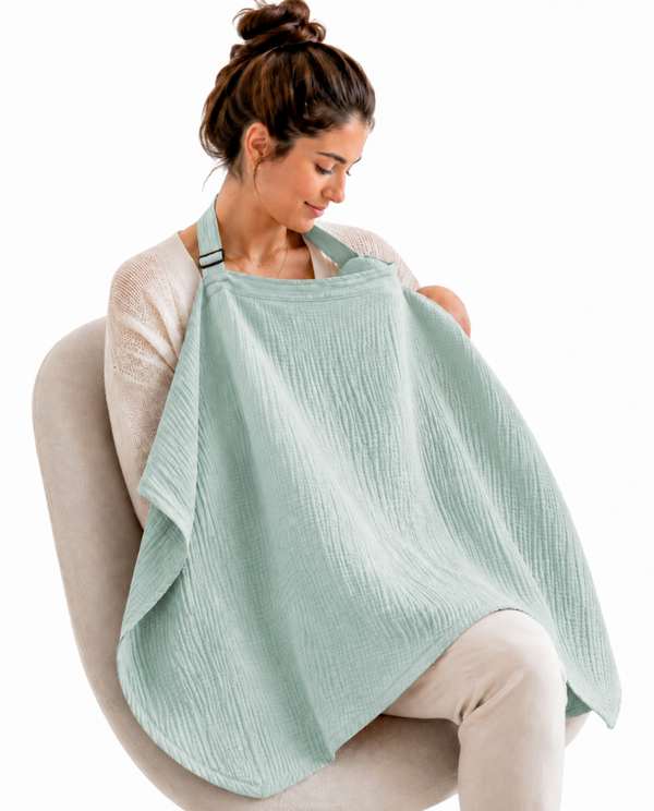 Hydrofiele Borstvoedingsdoek - Voedingsdoek - Afschermdoek - Mintgroen