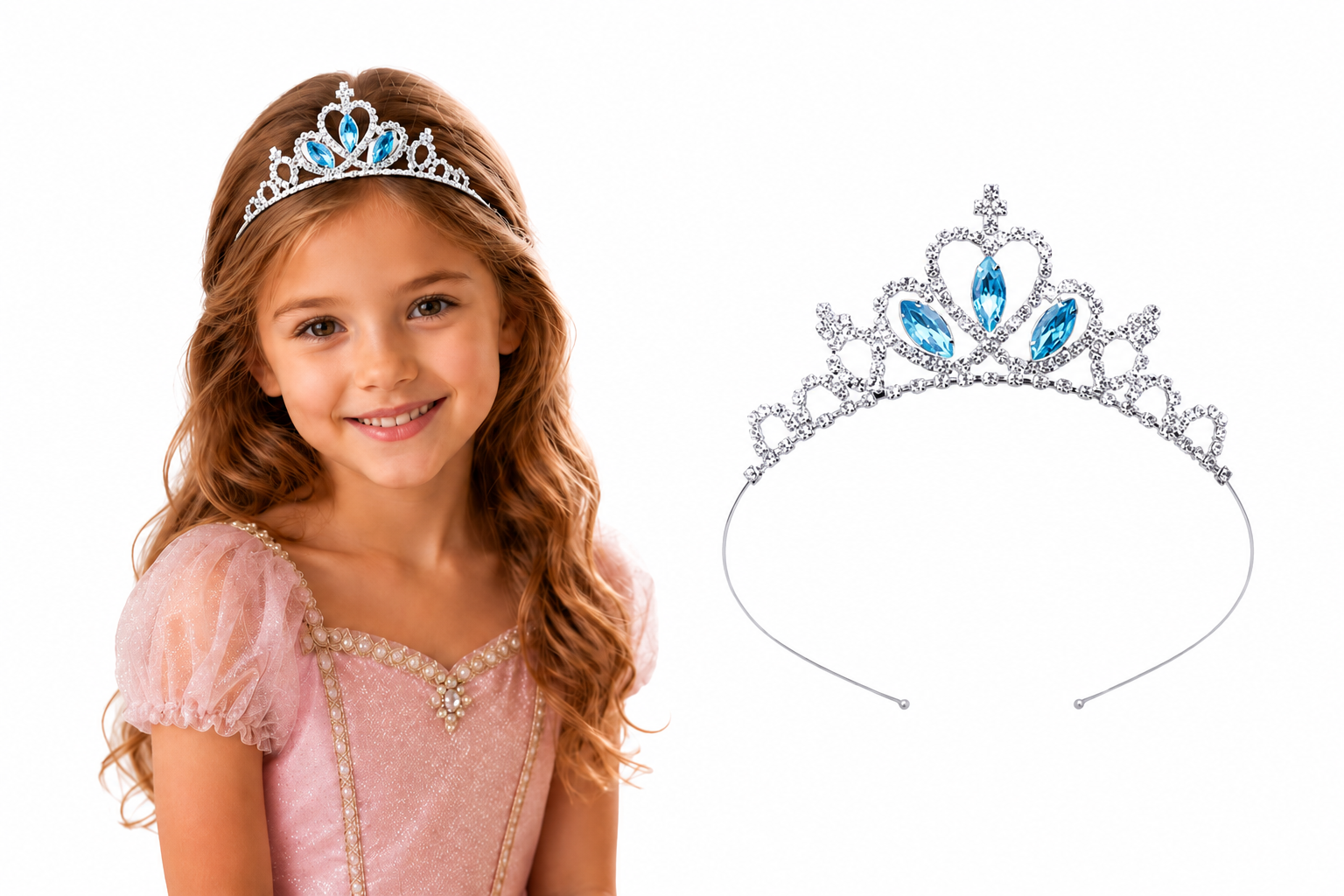 Meisjes Tiara - Blauw - Kroontje - Vanaf 4 jaar