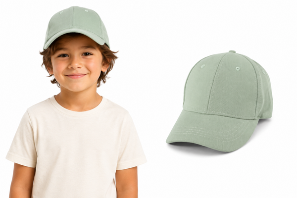 Lichtgroene Kinderpet Verstelbaar – Baseball Cap voor Jongens & Meisjes 5-10 Jaar – Effen Petje Kind – Zomer Cap