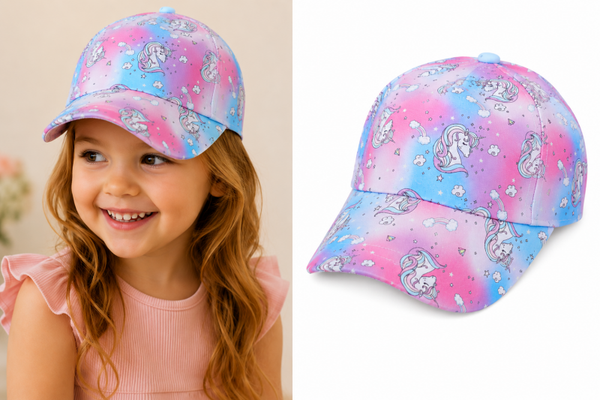 Unicorn Pet Kind - Roze Blauw - Maat 52 (2-4 jaar)