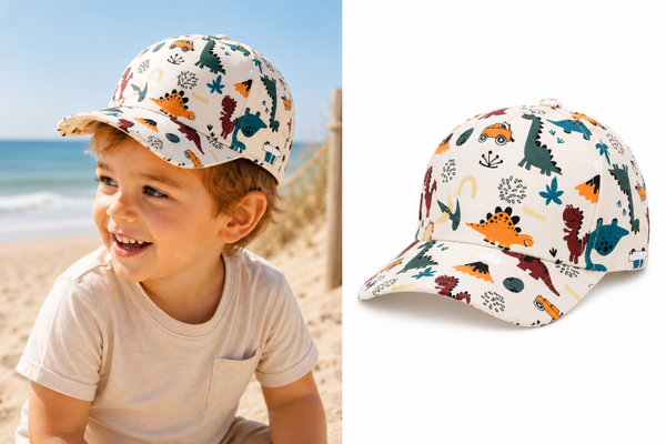 Dinosaurus Pet Kind - Crème Kleur- Maat 52 (2-4 jaar)