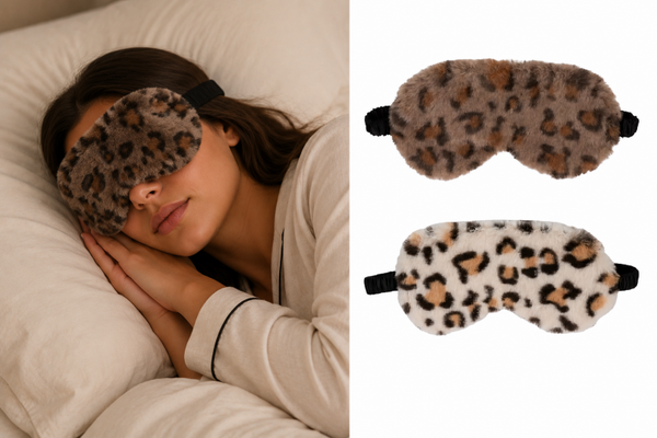 2 Stuks - Dames Pluchen Slaapmaskers - Verduisterend - Luipaard Print