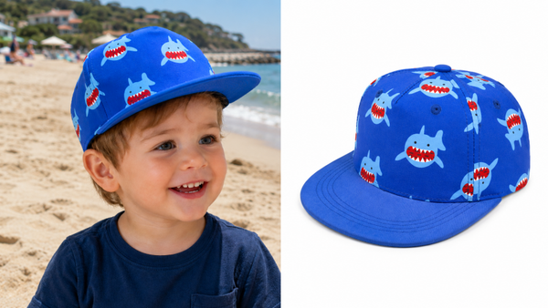 Kinderpet Haai Blauw – Stoere Pet voor Jongens & Meisjes (2-4 jaar) – Verstelbaar Petje Dreumes/Peuter