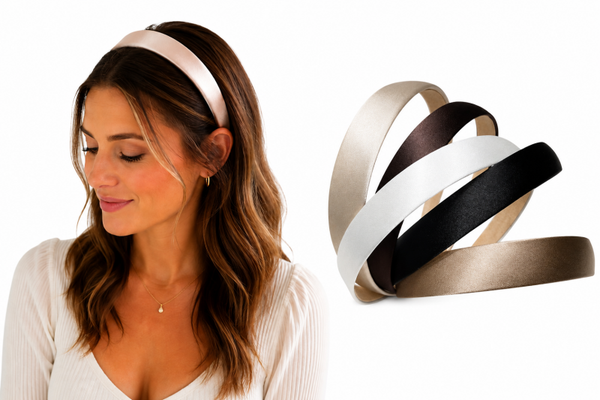 5 Stuks – Dames Diademen Haarband Glanzend – Bruin, Beige, Goud, Zwart & Zilver