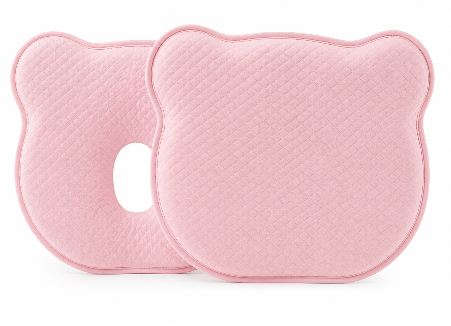 Baby hoofdkussen + kussensloop - Roze - 0-12 mnd