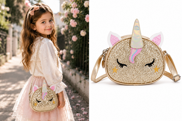 Unicorn Meisjes Schoudertasje Goud