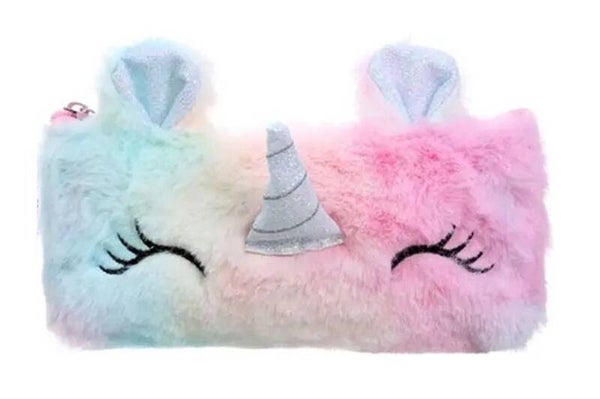 Unicorn Etui voor Meisjes – Roze Regenboog Multicolor