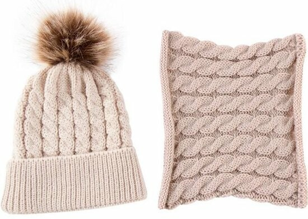Set muts en colsjaal Baby 2-12 maanden - Beige
