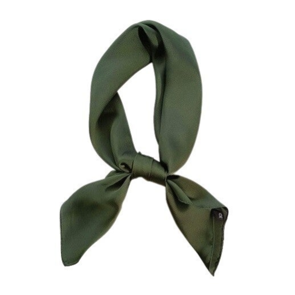 Dames Haarsjaal - Neksjaal - Vierkant 70x70 cm - Olijfgroen