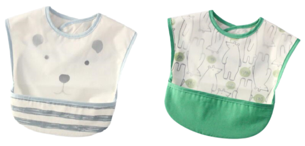 Slabbetje Baby & Dreumes – Korte Mouwen – Beren Groen – Waterproof – 0-2 Jaar