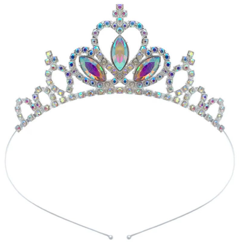 Prinsessen Tiara Zeemeermin Kleuren – Kinder Diadeem met Iriserende Steentjes