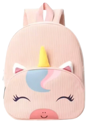 Kinder Rugzak Unicorn – Roze Corduroy – 30×24×10 cm