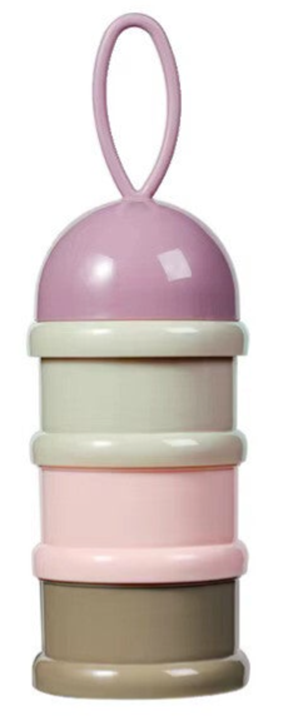 3-Laags Baby Melkpoederdoos - Fruit toren - Roze Beige