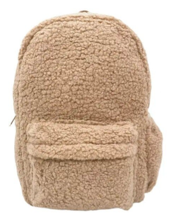 Teddy Rugzak Lichtbruin met Voorvakje - 3-7 jaar