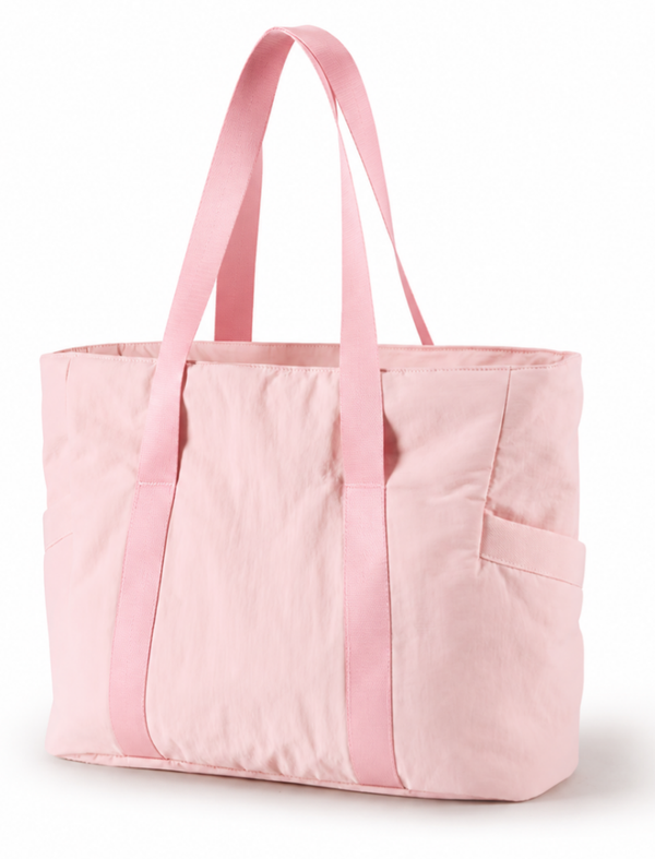 Yogatas Dames met Yogamat Houder – Sporttas & Schoudertas – Laptopvak 15,6 Inch – Waterafstotend Nylon – Roze – 39 x 31 x 15,5 cm