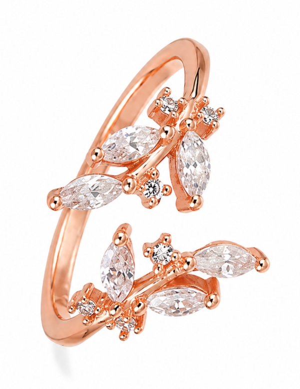 Dames Ring Roségoudkleurig met Zirkonia