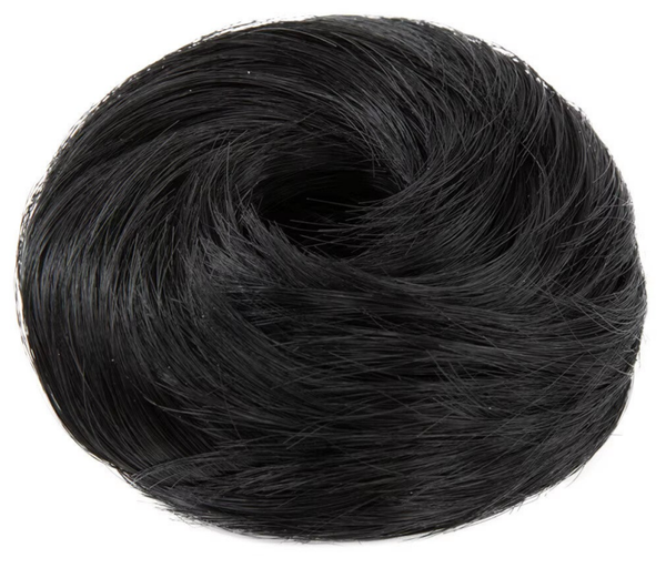 Zwarte Haar Scrunchie Bun – Krullende Valse Haar Donut – ⌀ 11,5 cm