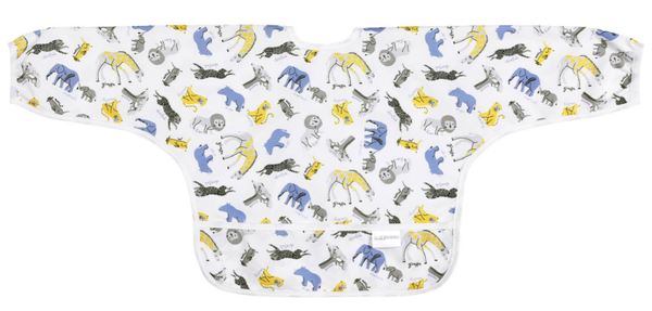 Baby Slabbetjes met Mouwen - Safari Dieren (0-2 jaar)