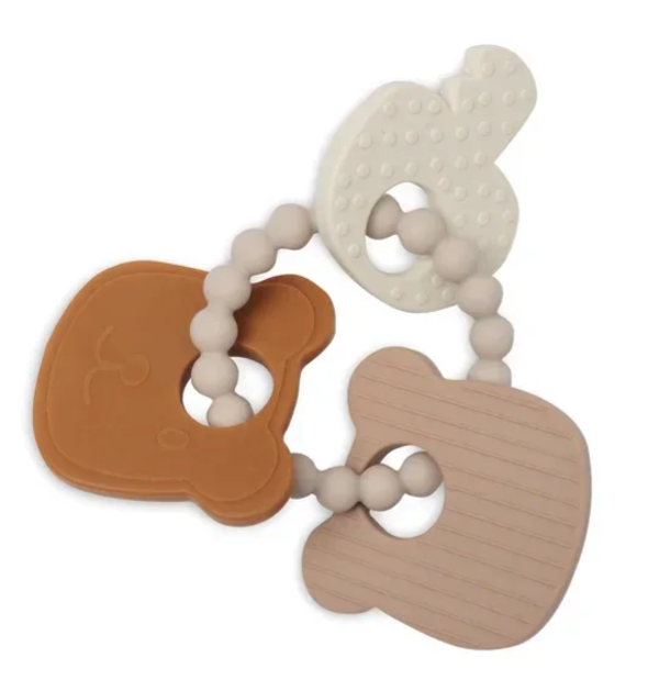 Jollein - Bijtring Siliconen 15x11x1cm Teddy Bear