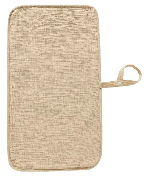Hydrofiel verschoonmatje met bamboe voering – Waterproof - beige (35×60 cm)