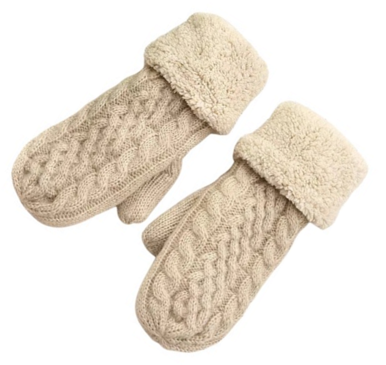 Toskatok® Dames Dames Kabel Gebreid Zachte Winter Wol Vingerloze