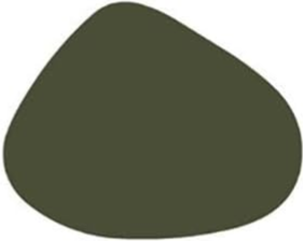 6 Stuks - Placemat Kiezelvorm Donkergroen - Kunstleer - 44x33 cm