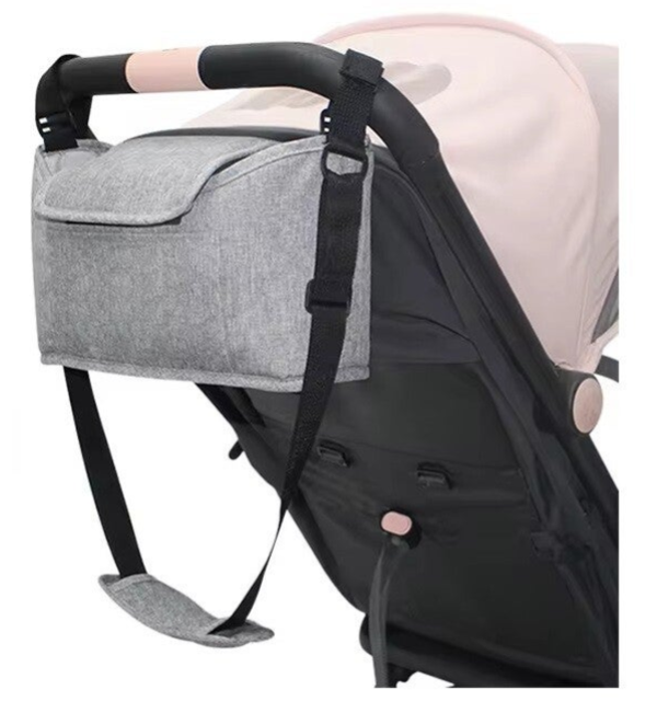 Universele Kinderwagen Organizer - Compacte Luiertas Buggy - Grijs