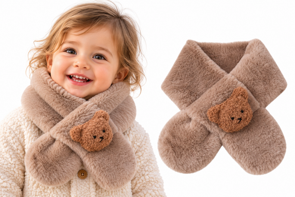 Pluchen Baby Sjaal - Bruin - Beertje - 6-24 maanden