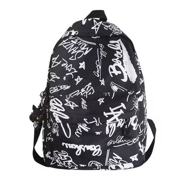 Graffiti Rugzak Zwart Wit – 16L – 31x12x43 cm