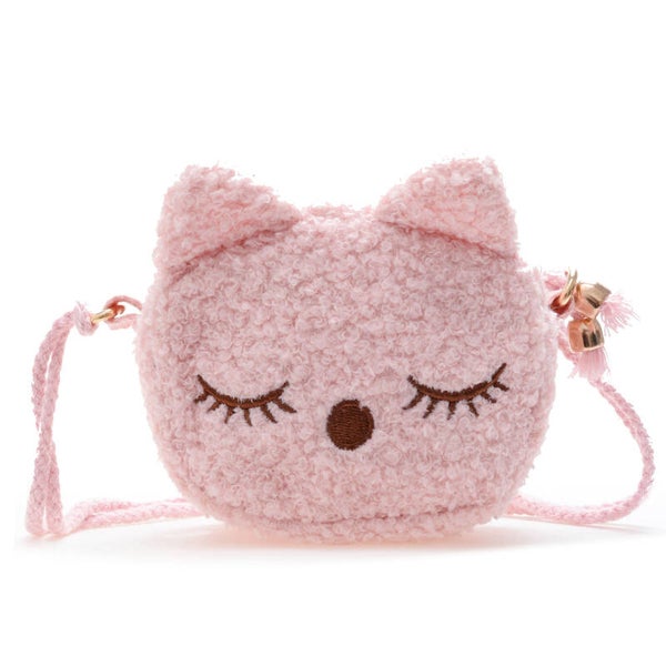 Klein Meisjes Schoudertasje Teddy - Poes - Roze - 3-6 jaar