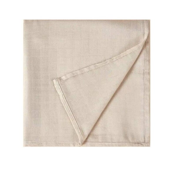 Hydrofiele doek XL - 120x120 cm - Inbakerdoek - Zand Beige Effen