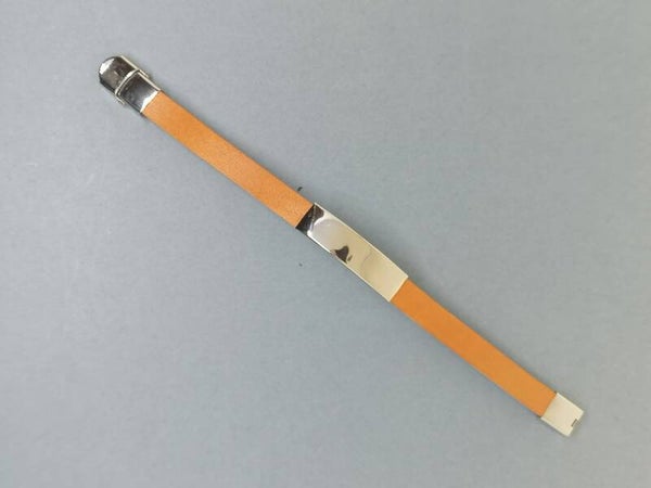 Unisex armbanden, leer en RVS