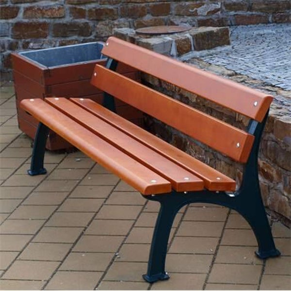 Stadt,-Parkbank „Lardos " m. Gussgestell,oder Cityline Bank 180cm/175/45 Sitzbreite