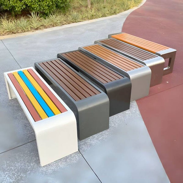 "Sitzhockerbank Cityline" Neu 175/200/220cm Sitzbreite Chrom/Stahl-Holz