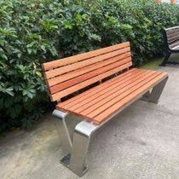 Stadtpark Bank "Modern Style" 170cm Sitzbreite, wetterfest und Edel