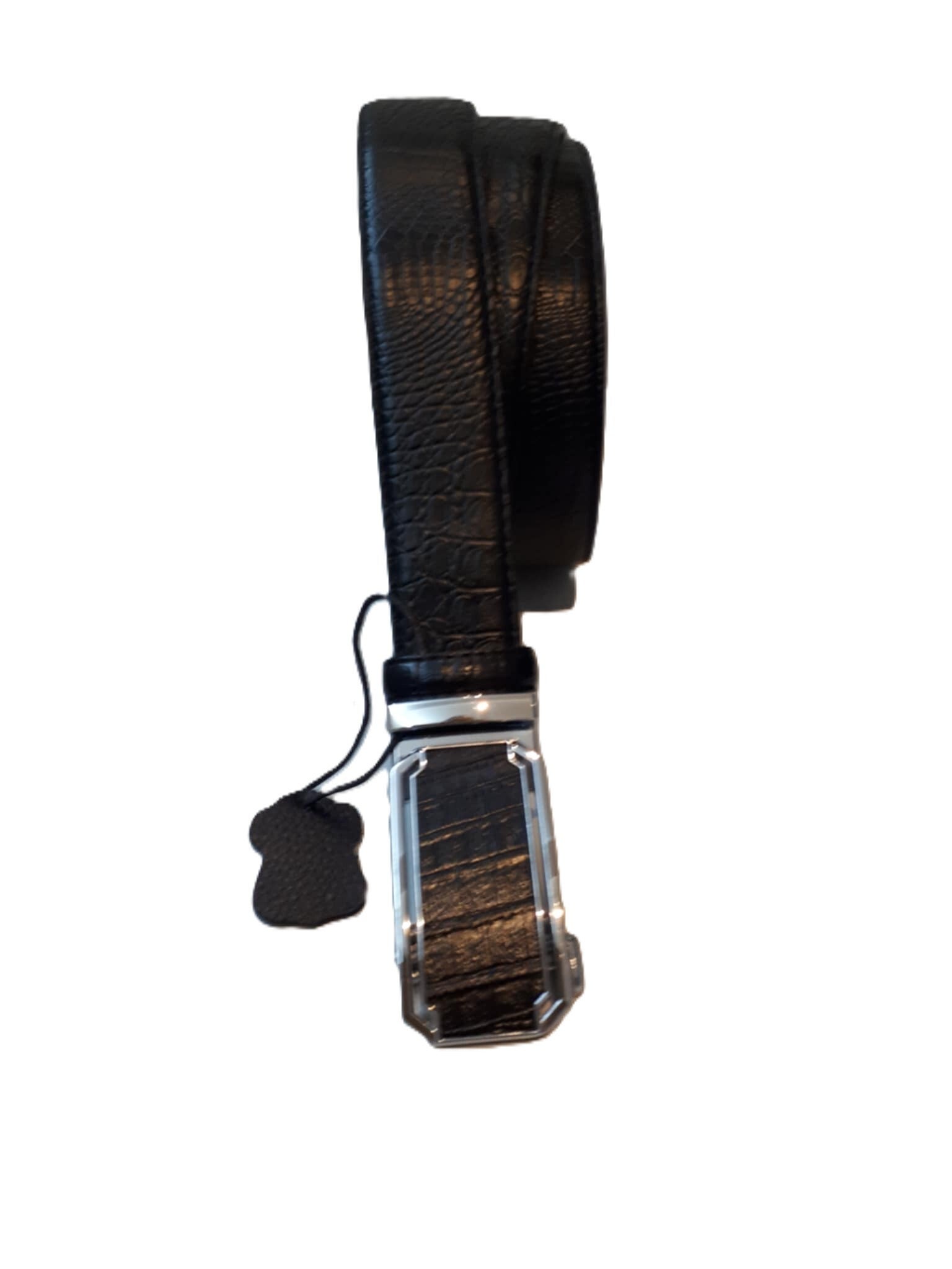 Leder heren riem met automatische gesp Black ref. F-N- b /004