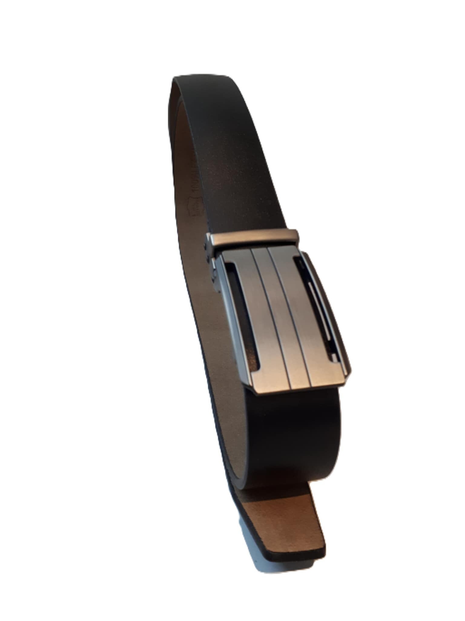 Leder heren riem met automatische gesp Black ref. F-N- b /006