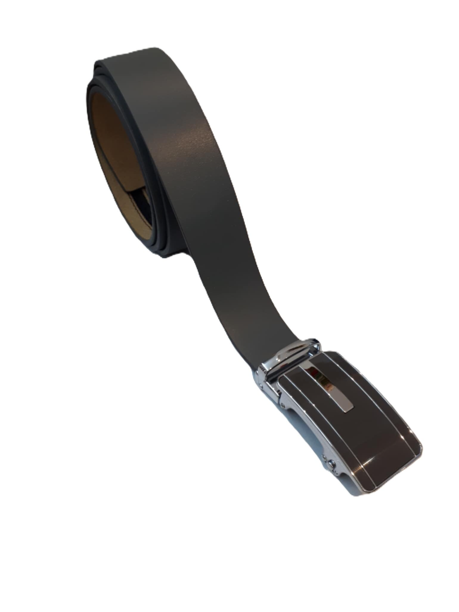 Leder riem met automatische gesp grijs ref. EG-2310 /0033