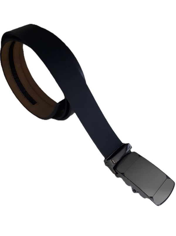 Leder riem met automatische gesp donker blauw ref. N-507 /0034