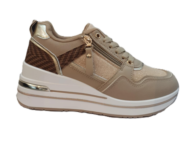 Sneakers KHAKI-beige ref. 21-Q112 /239 8105