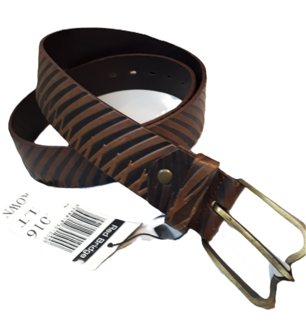 Leder heren riem donker bruin ref. RB R-3016 /0059