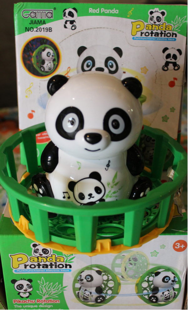 Panda beer op batterij met lichtjes muziek