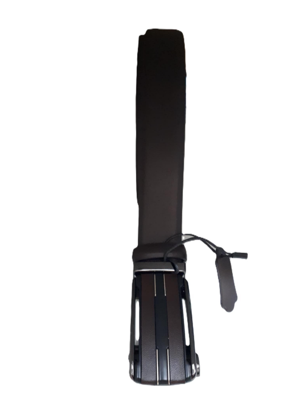Leder riem met automatische gesp donker bruin ref. F-2051 /0030