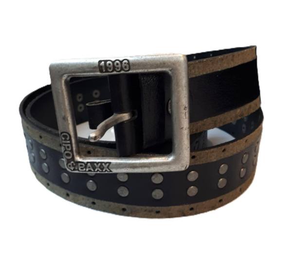 Cipo & Baxx leder heren riem zwart ref. C & B /0049