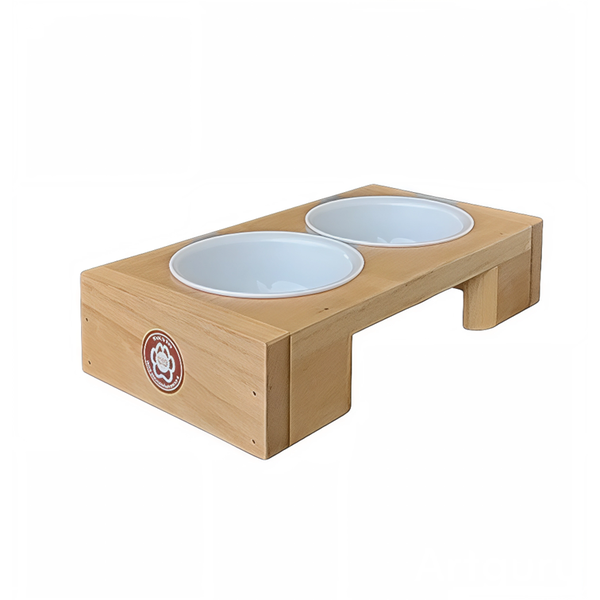 Supporto in legno per ciotole