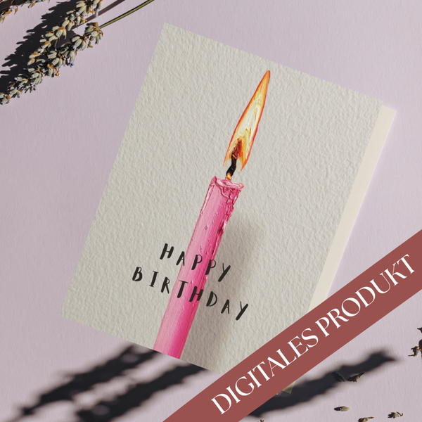 Birthday Candles - digitales Postkarten-Set