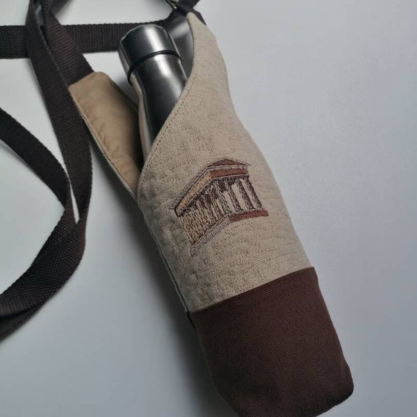 Landmarks Crossbody Water Bottle Carrier with adjustable strap